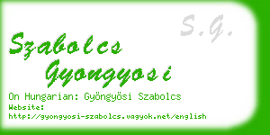 szabolcs gyongyosi business card
