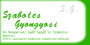 szabolcs gyongyosi business card